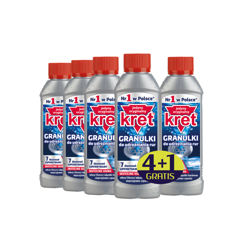 Kret Granulki do udrożniania rur 280g 4+1